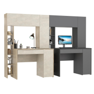 Прямые компьютерные столы, Два стола для домашнего офиса Mobi Комфорт 12.71