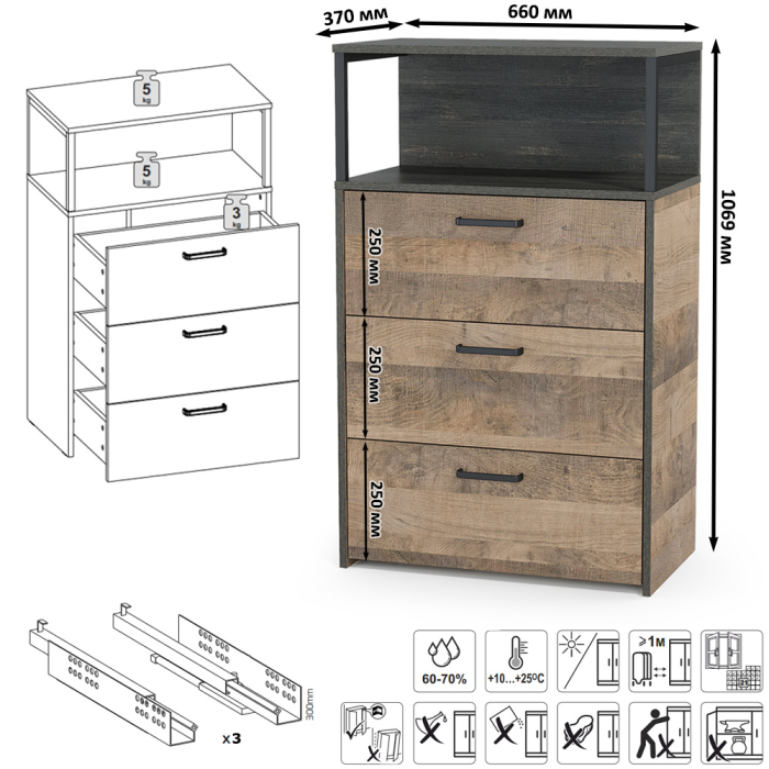 Комоды, Два комода с ящиками Трувор