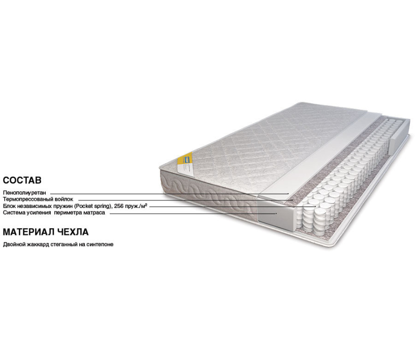1400 x 2000, Матрас Столплит Сити - Альмерия 1400*2000