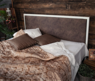 Кровать в стиле лофт Лоренцо 1.2 (Белый)