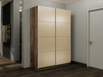 Шкаф-купе Прайм 2-х дверный Стекла фисташка/Доводчики 160х57х230