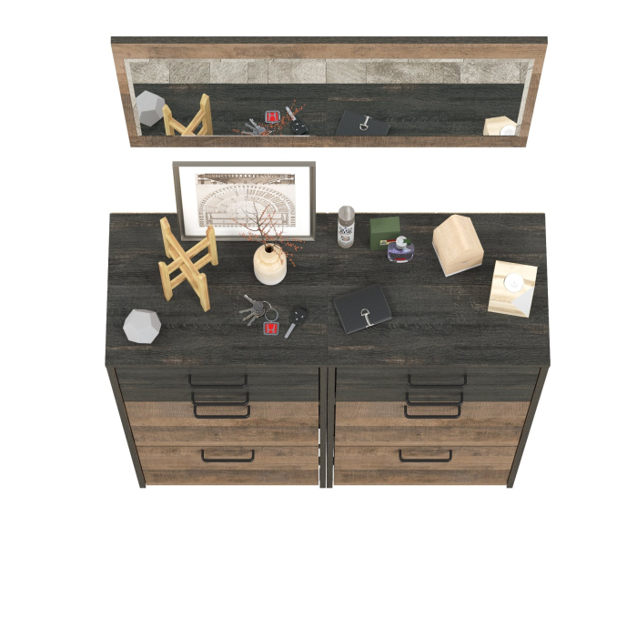 Прихожие, Зеркало Трувор с двумя обувницами с ящиками