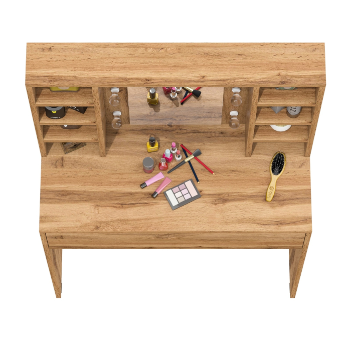 С зеркалом, Косметический стол с подсветкой 115