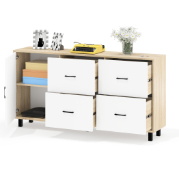 Комод широкий с дверкой и ящиками РВК 125-1704