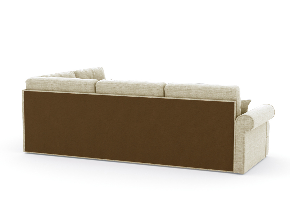 Диваны угловые в гостиную, Диван-кровать угловой Мирта дельфин, рогожка Люкс