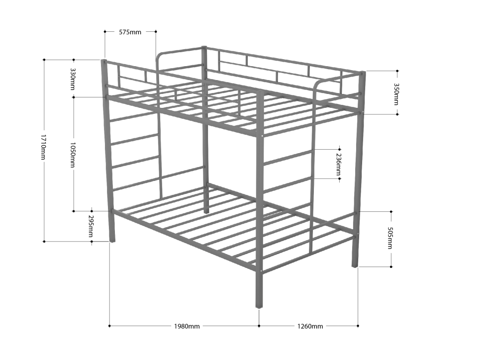 Для подростков, Двухъярусная кровать Валенсия 120 Твист полка дуб ватан