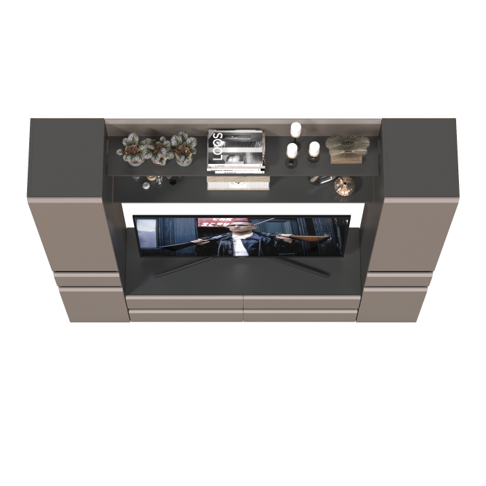 Стенки для гостиной, Два пенала с ящиком с двумя полочками и ТВ-тумбой Сидней