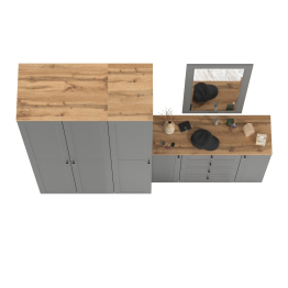 Набор мебели в прихожую Остин с зеркалом № 38