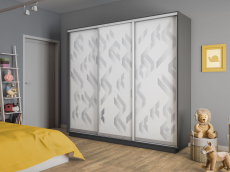 Шкафы-купе 3-х дверные, Шкаф-купе Экспресс 3-х дверный Фотопечать Ленты Стекла 240х45х220