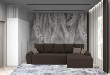 Диван-кровать угловой Нордвикс ПБ, велюр