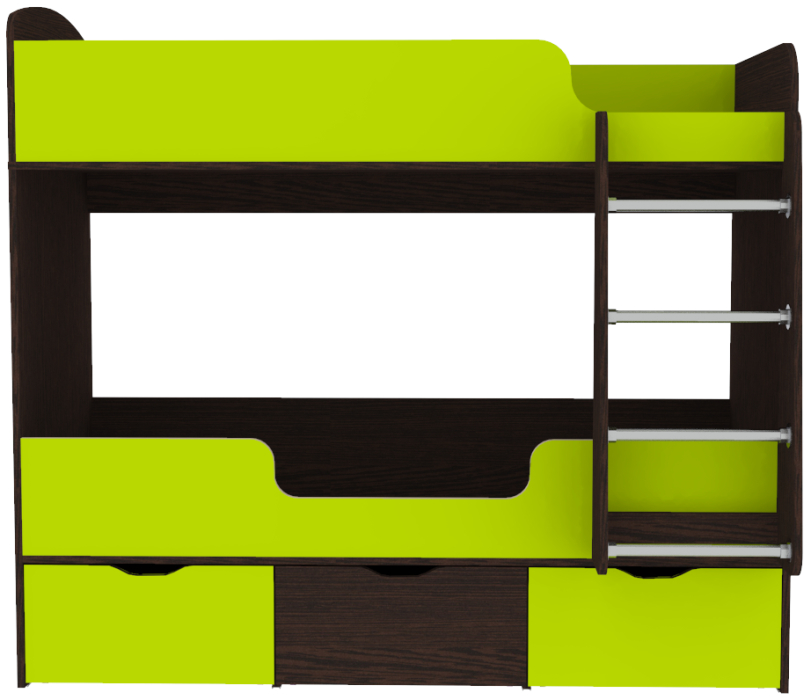 Для подростков, Кровать двухъярусная Малыш Двойняшка, Венге