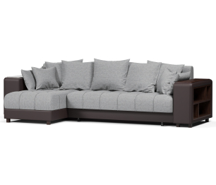 Диван угловой Дубай еврокнижка рогожка+экокожа