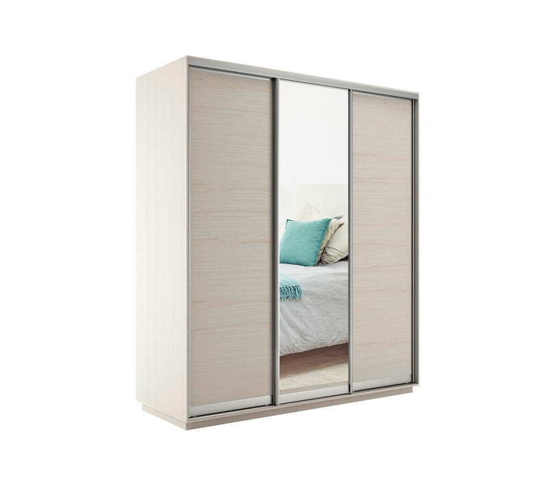 Шкафы-купе, Шкаф-купе Экспресс Медиум (1 зеркало) трио 2200 x 1800 x 600