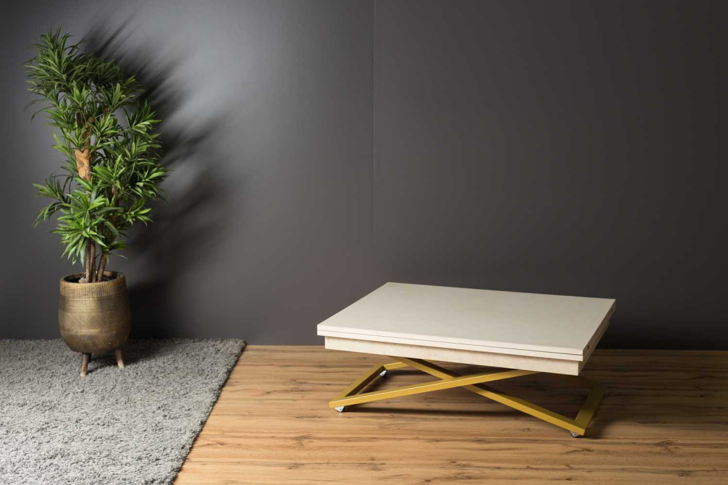 Обеденные столы, Стол-трансформер Cross (золото)