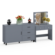 Туалетные столики, Косметический столик с лампочками СТ-5 и комод-тумба 122-1504