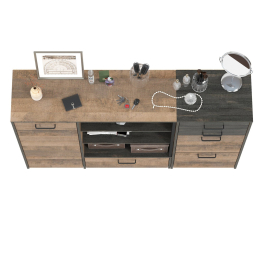 Тумба для обуви Трувор 13.241.06 с комодом с тремя нишами