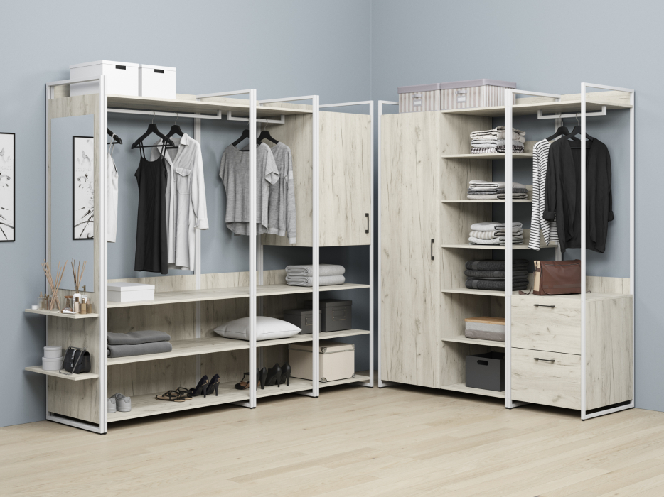 Гардеробные, Гардеробная Urban Лофт 03 Белый