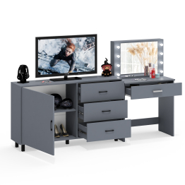 Комод ящики и дверка 122-1504 и туалетный столик с подсветкой СТ-4