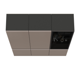 Набор шкафов в гостиную Сидней из двух шкафов 13.200 и одного шкаф-витрины 13.201