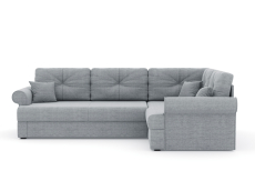 Диваны угловые в гостиную, Диван-кровать угловой Мирта дельфин, рогожка Люкс