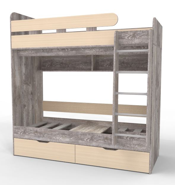 Для подростков, Двухъярусная кровать Юниор 5 80x160 Бетон