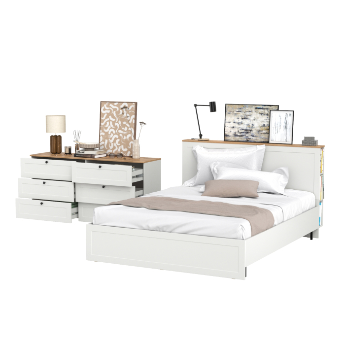 Спальные гарнитуры, Большой вместительный комод Остин 16.240 кровать Остин 1600