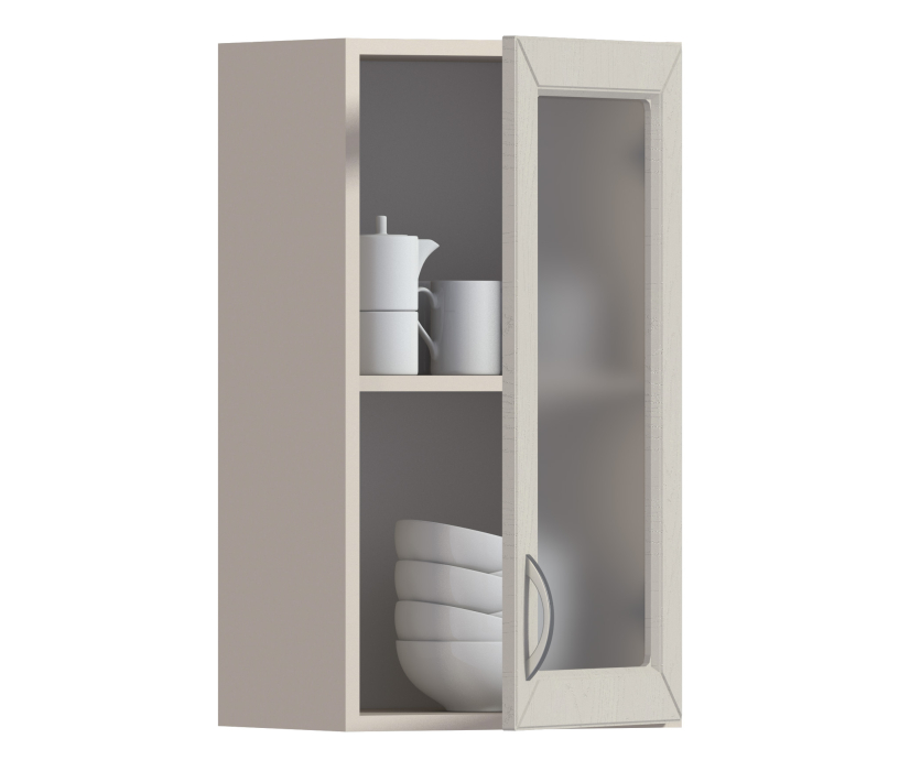 Сити, Сити шкаф навесной со стеклом 1 дв 40х72 см