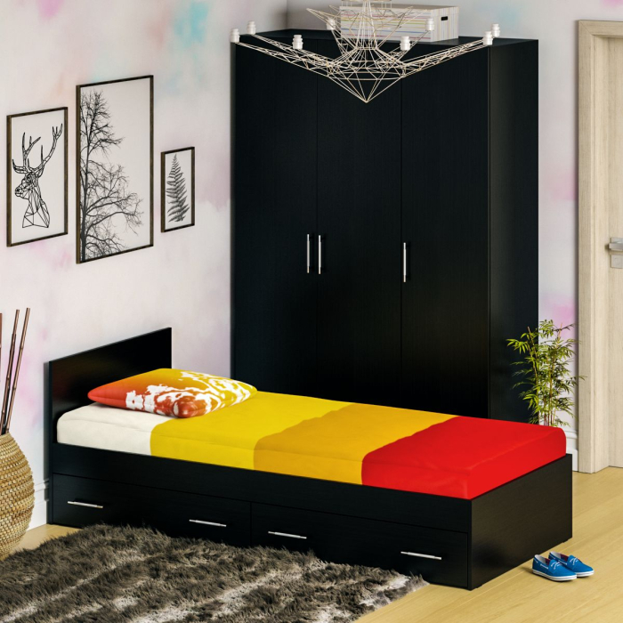 Спальные гарнитуры, Спальный гарнитур № 1 Стандарт с кроватью 900 с ящиками