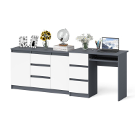 Домашние кабинеты, Тумба-комод Мори МК1200.3 и Мори стол компьютерный МС-6 левый