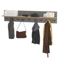 Настенные, Широкая вешалка для верхней одежды с полкой Октава.