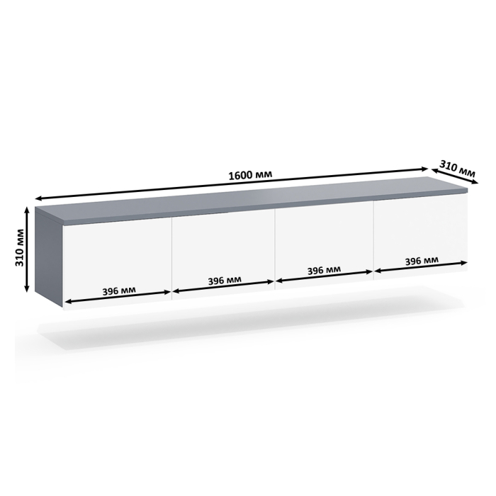 ТВ-тумбы, Тумба для аппаратуры подвесная Сити-11