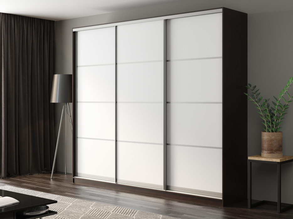 Шкафы-купе, Шкаф-купе Айсберг 260 ВЕНГЕ (белый/глухой)