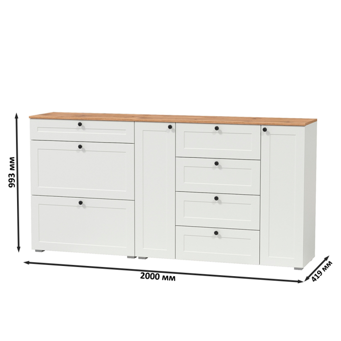 Прихожие, Тумба для обуви и комод четыре ящика Остин