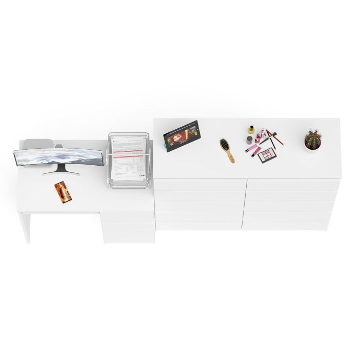 Компьютерные столы, Комод большой МК1200 10-ть ящиков Мори и стол компьютерный МС-1 правый