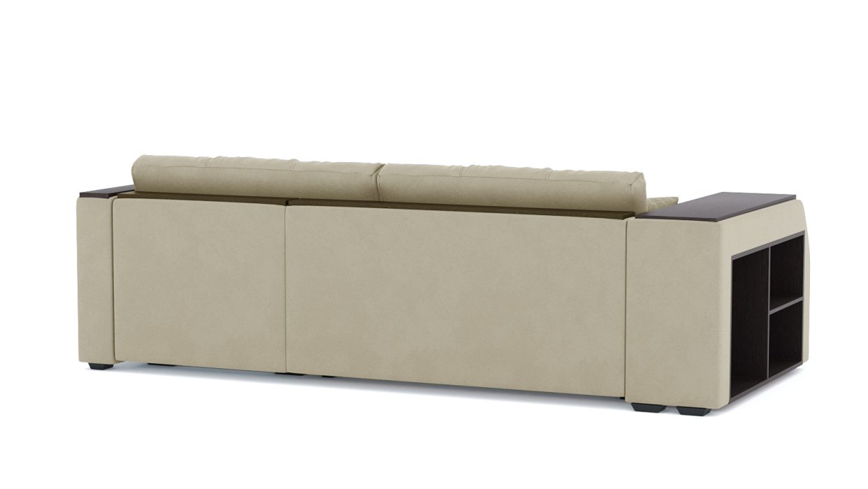 Диваны угловые в гостиную, Диван-кровать угловой Брюссель дельфин, велюр