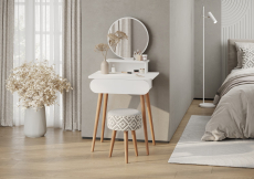 С зеркалом, Трюмо белое воздушное 4-25920