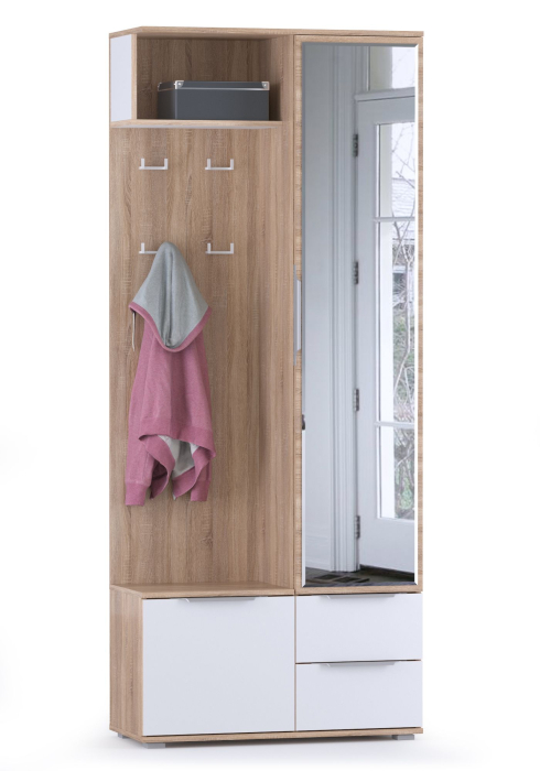 Прихожая, Прихожая Куба НМ № 17 с зеркалами и вешалкой для одежды