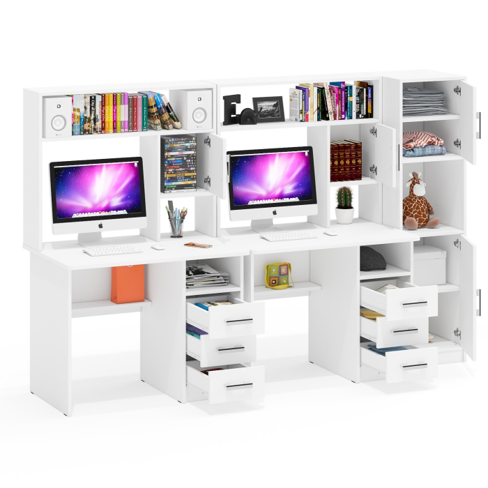 Домашние кабинеты, Стенка из компьютерных столов для двоих человек СК-9