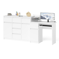 Компьютерные столы, Комод-тумба Мори 1200.4 и левый компьютерный стол МС-1