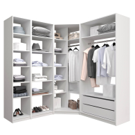 Гардеробные, Угловая гардеробная система с полками и модулем MOD_COMPL_UG