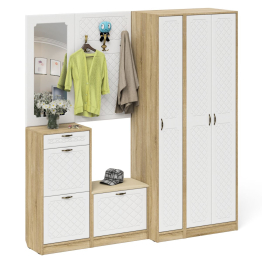 Набор модульной мебели для прихожей П-6-500 № 51 фрезеровка ромб