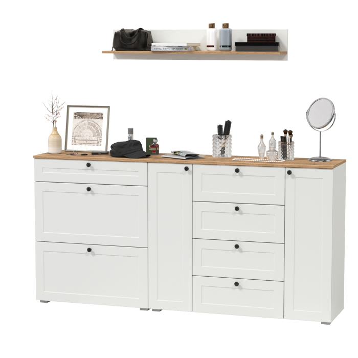 Обувницы, Обувница с большим комодом и открытой полкой Остин