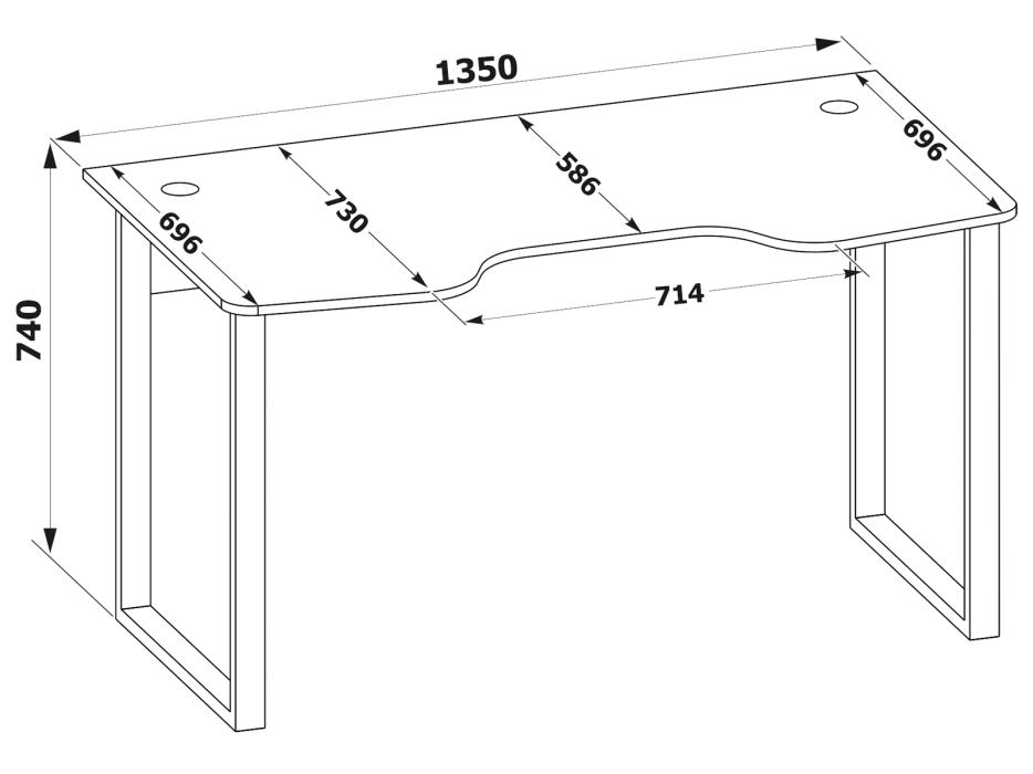 Прямые компьютерные столы, Стол компьютерный Сокол КСТ-19