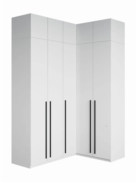 Шкафы, Угловой шкаф для одежды распашной с ящиками и антресолью, София, 2600х1700х1300мм