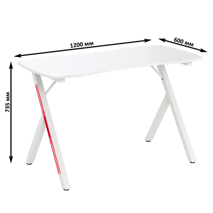 Прямые компьютерные столы, Два игровых стола Мебель--24 GT-2310 и два кресла компьютерных