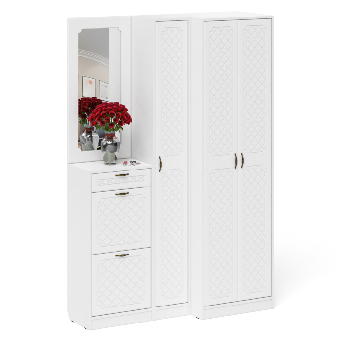 Прихожие, Мебель для прихожей П-6 № 29 МДФ фрезеровка ромб