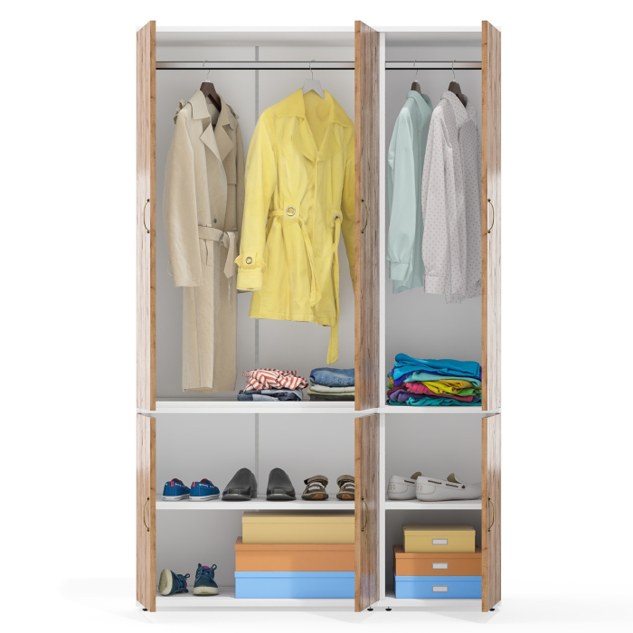 Для одежды, Глубокий шкаф платяной и пенал для одежды Лидер-8