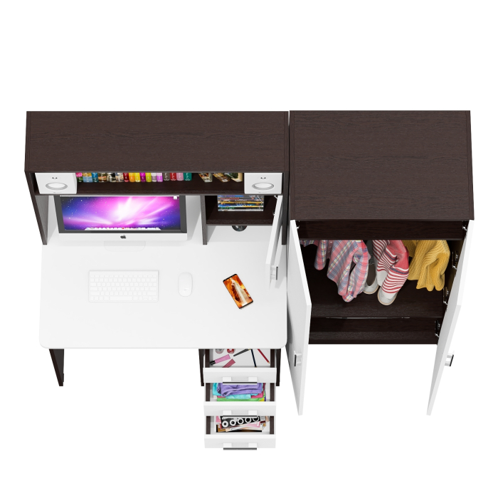 Прямые компьютерные столы, Стол компьютерный со шкафом СК-9