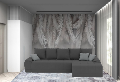 Диван-кровать угловой Нордвикс ПБ, велюр