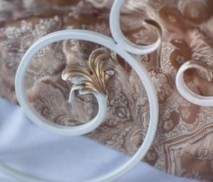 Кованая кровать Афина 1.4 с двумя спинками